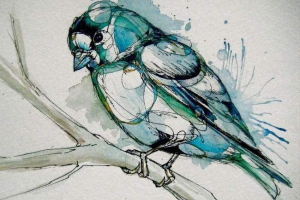 Птахи акварелі від abby daimond: повітряні фантазії перо! Птахи акварелі від abby daimond: повітряні фантазії перо!